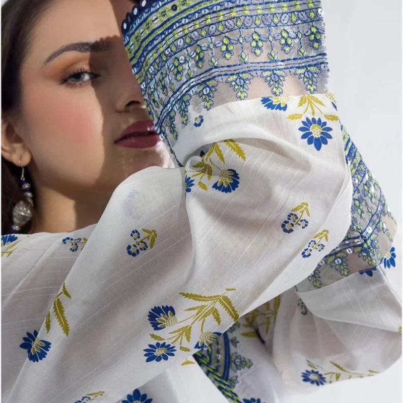 Embroidered Kurta Dupatta Trouser
