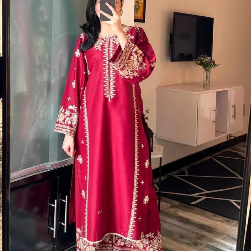 Premium Women's 3-Piece Embroidered Dress Set