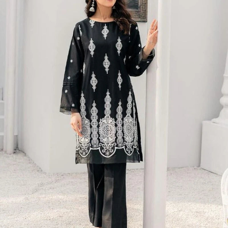 Floral Placement Kurta Cotton Flex Co-ord Set